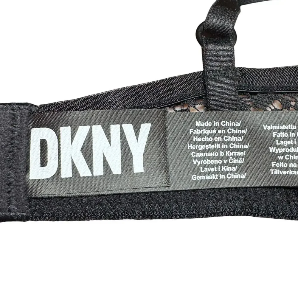DKNY Modern Lace Unlined Underwire Demi Bra Black 36A